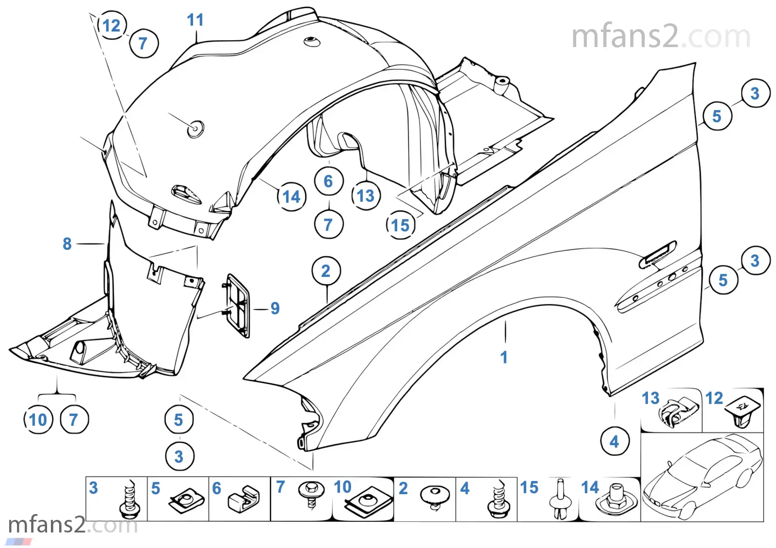 Painel lateral dianteiro