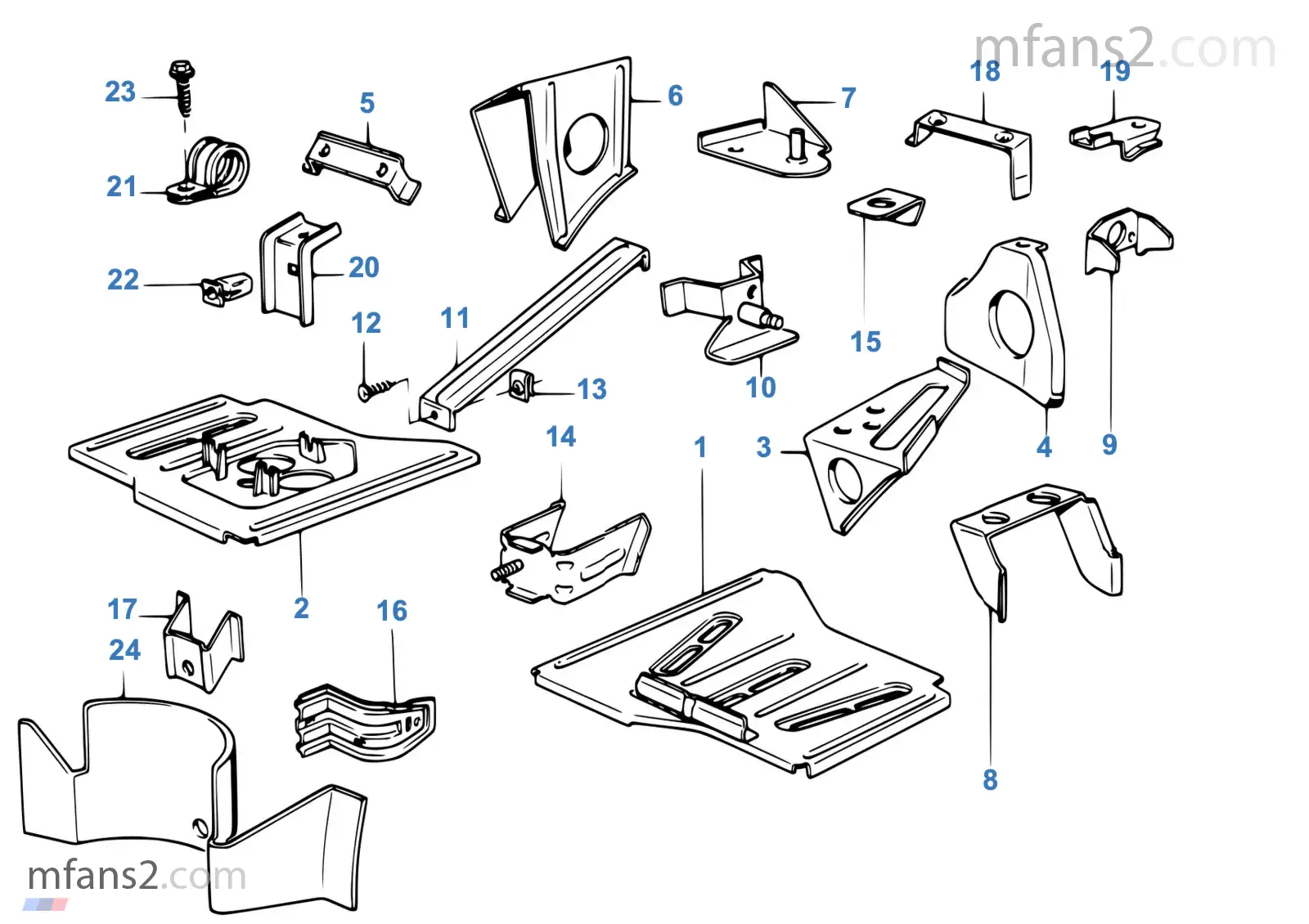 Suporte da carroçaria dianteira