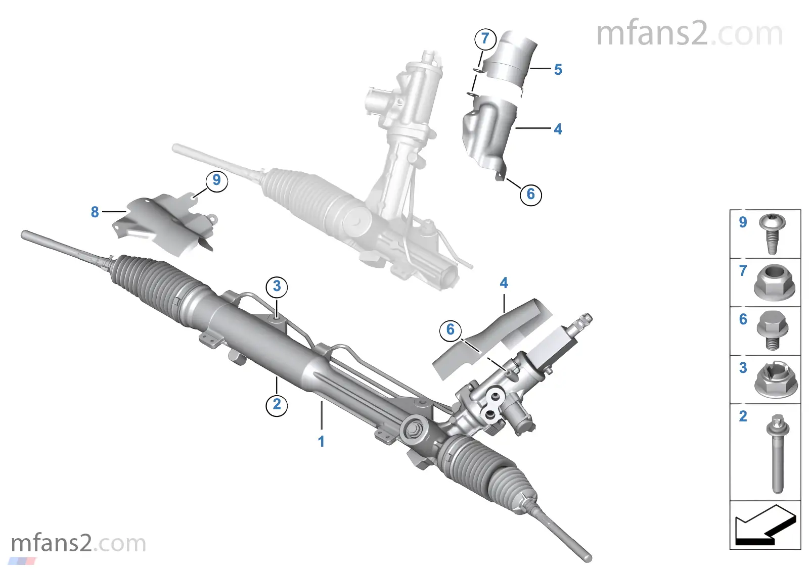 Caixa da direcção hidráulica