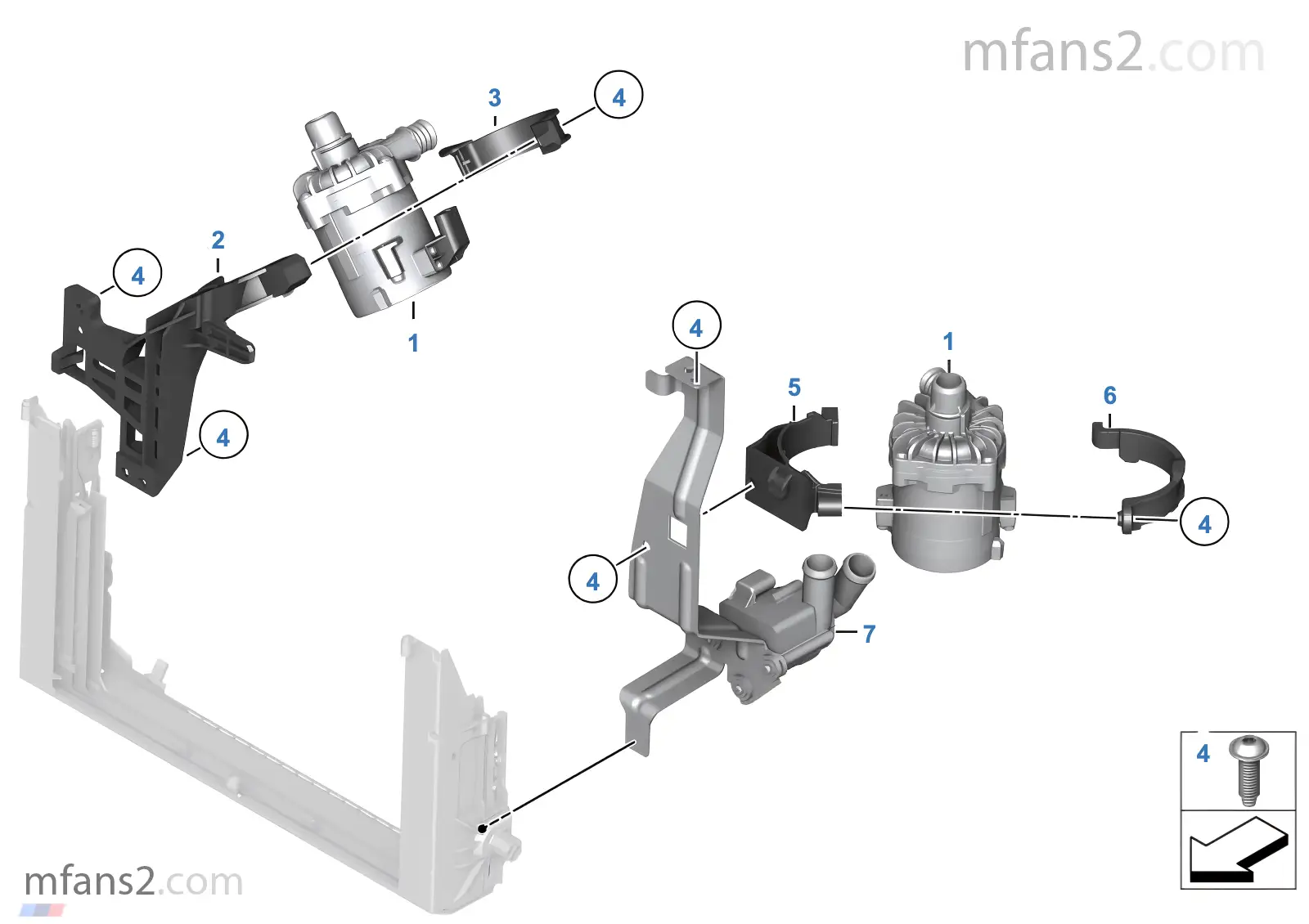 Bomba de água secundária