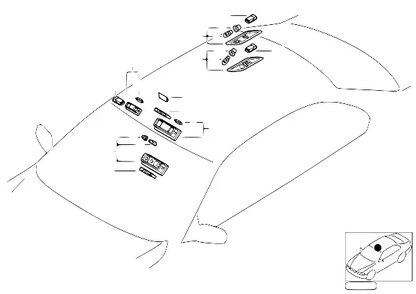 Luz interior no tejadilho