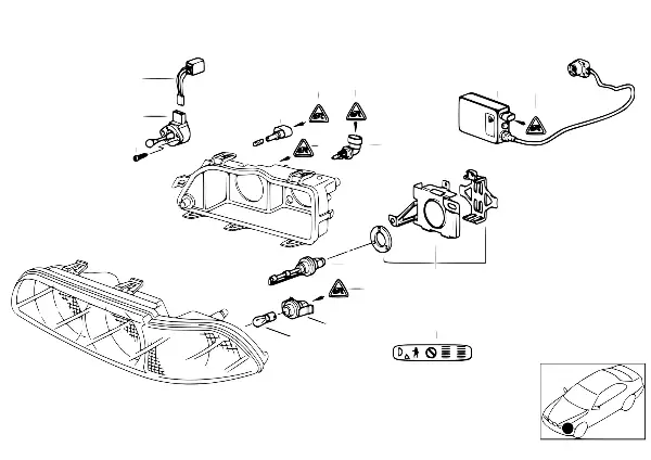 Peças individuais farol luz de xénon