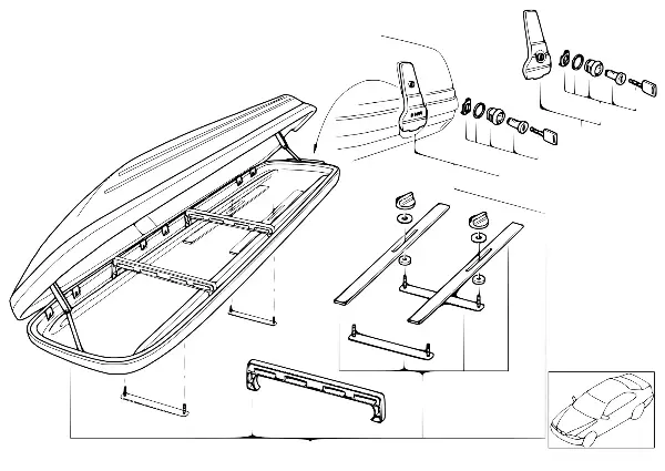 Caixa porta-bagagens tejadilho universal
