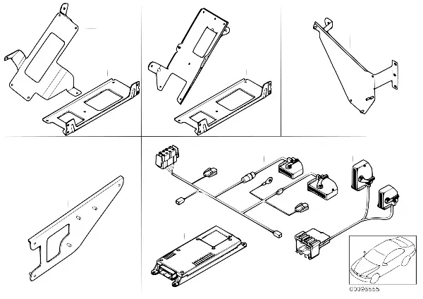 Peças individuais bagageira sem fios