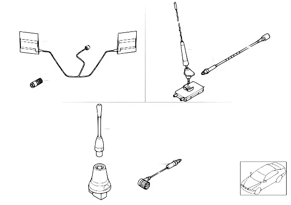 Peças individ. Siemens S10 antena telef.