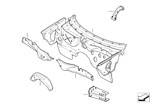Parede de resguardo - peças individuais