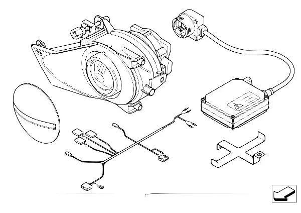 Kit mont. post. Faróis adicionais xénon