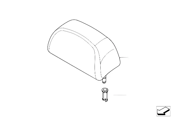 Encosto de cabeça do banco traseiro