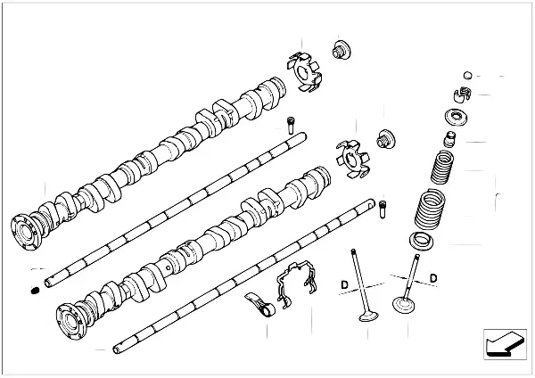 Comando p.válvulas-árvore cames/ lubrif.