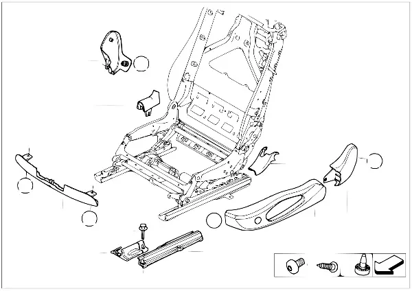 Guarnição do estofo dianteiro