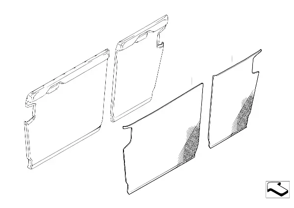 Banco traseiro, guarnições do encosto