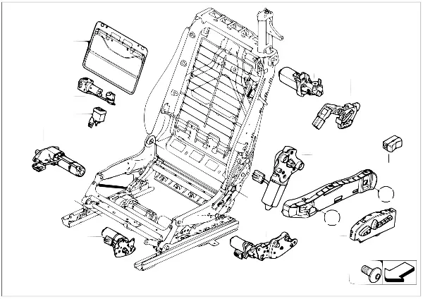 Banco dianteiro, sist. eléc. e accion.