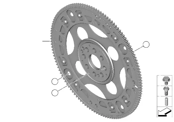 Volante do motor automático
