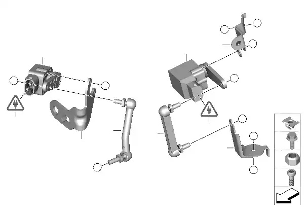Sensor de regulação do nível do farol