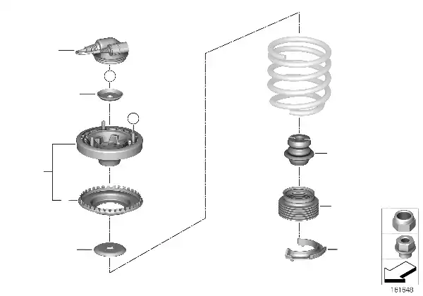Apoio/prato suporte mola/peças mont.