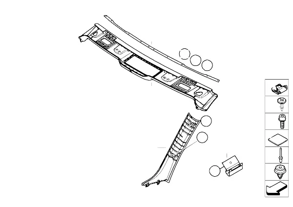 Revest. pilar A/painel de resguardo int.