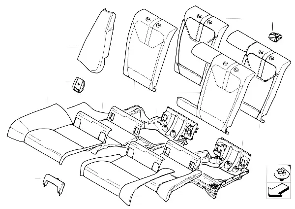 Banco tras., est. e revest.tampa p.carga