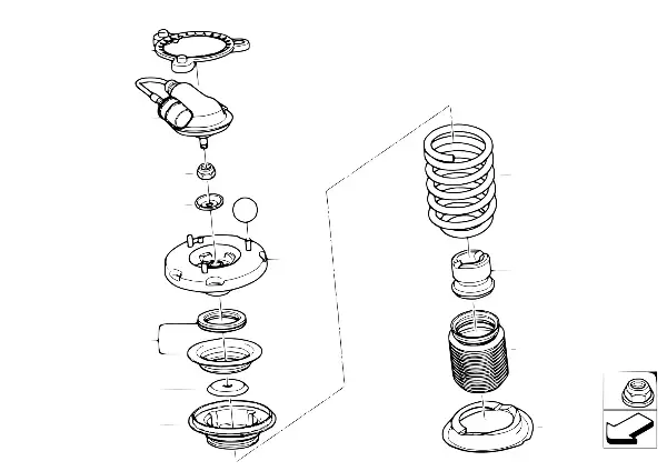 Mola helicoidal/suporte apoio/peças mont