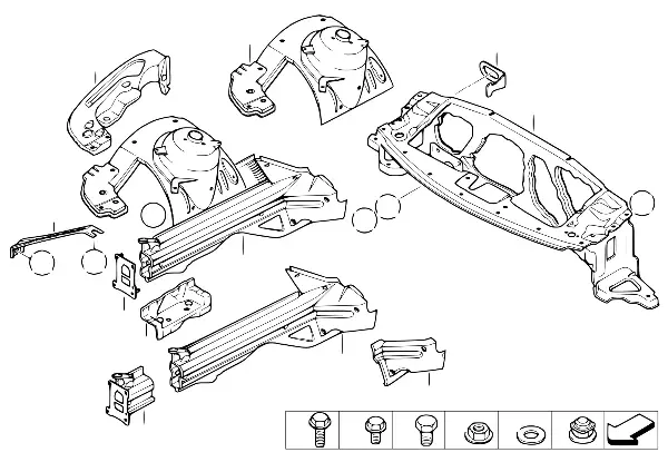 Cava da roda/apoio do motor