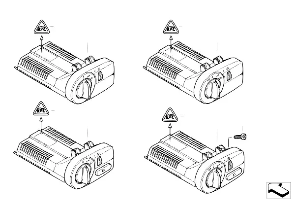 Unidade de interruptores da luz