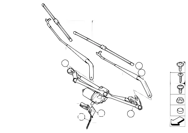 Peças individ. sistema limpa-vidros