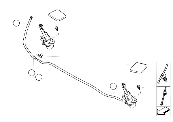 Peças individ. sistema lavagem faróis