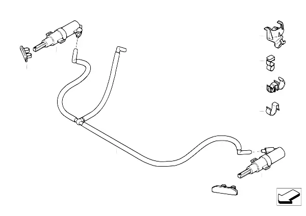 Peças individ. sistema lavagem faróis