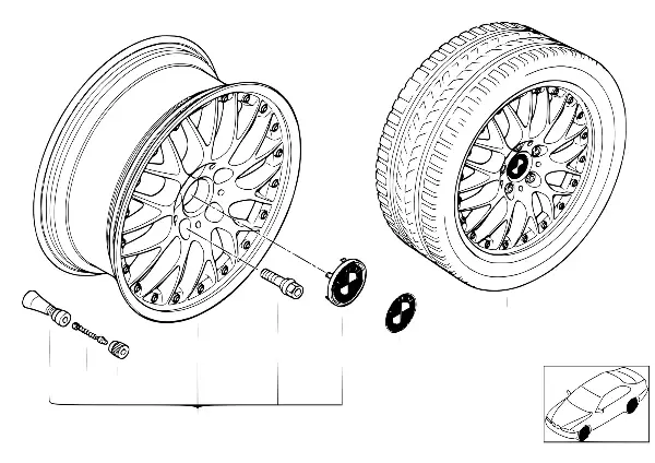 Jante LL combinada BMW raios cruz. II 42
