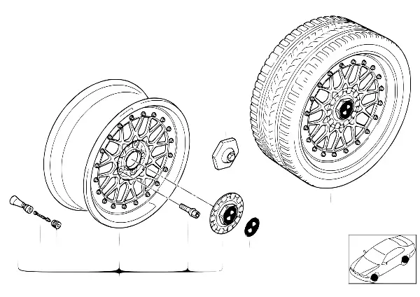 Raios cruzados M, aparafusada (Styl. 29)