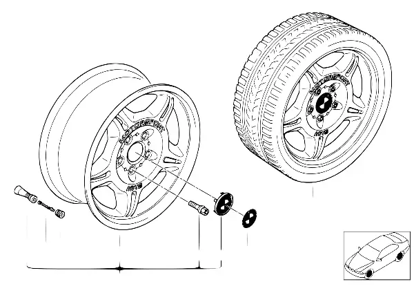 Jante LL BMW M raio duplo forjada