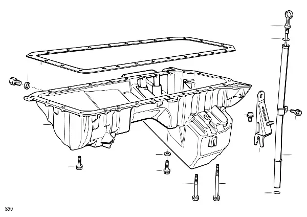 Cárter de óleo/vareta de óleo