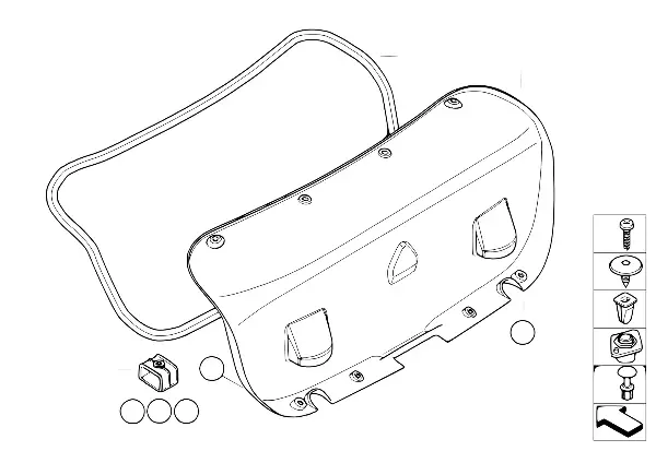 Revestimento da tampa da mala