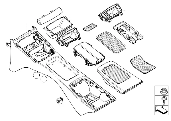 Consola central, parte de trás