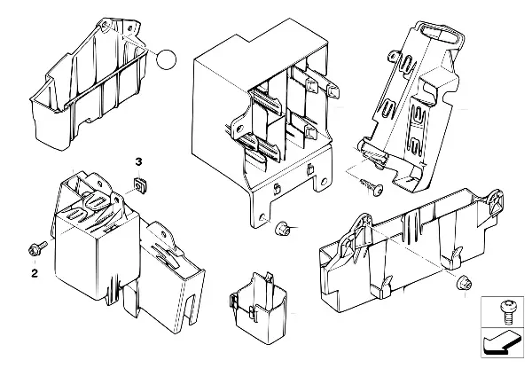 Suporte unid.comando carroç. e módulos