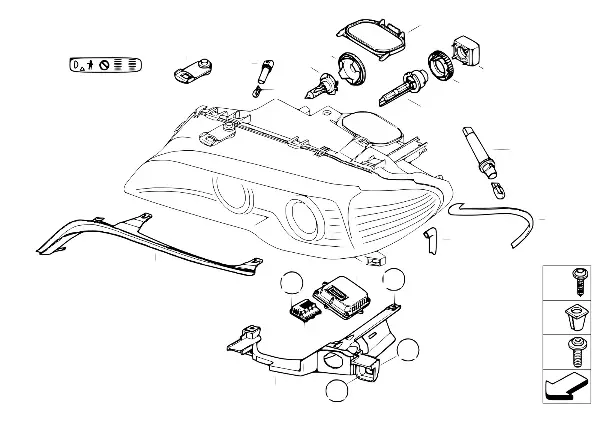 Peças individuais de farol xénon / ALC