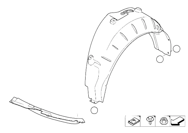 Revestimento da cava da roda traseira