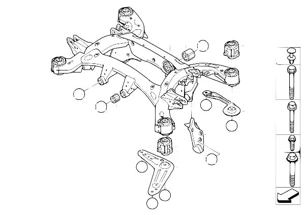 Suporte do trem traseiro