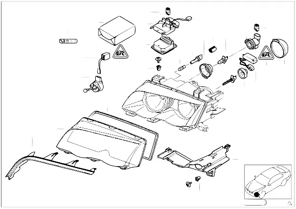 Peças individuais farol luz de xénon