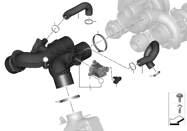 Tubo do ar intercooler/turbocompressor