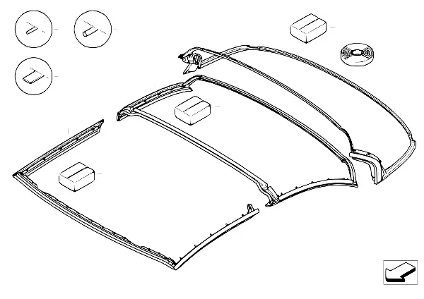 Hardtop rebaixável, vedantes