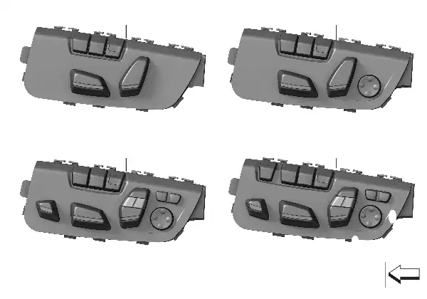 Interruptor do ajuste do banco