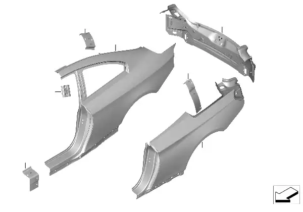 Painel lateral/painel revest.parte tras.