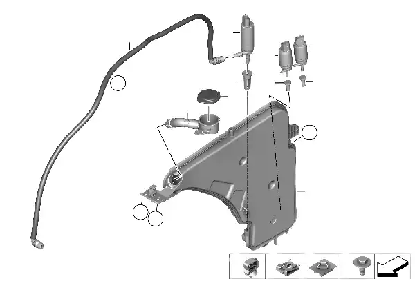 Depósito sistema lavagem vidros/faróis