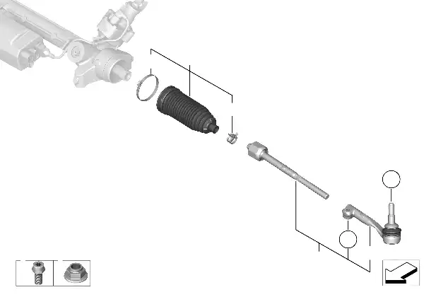Tirantes da direcção/Barra da direcção