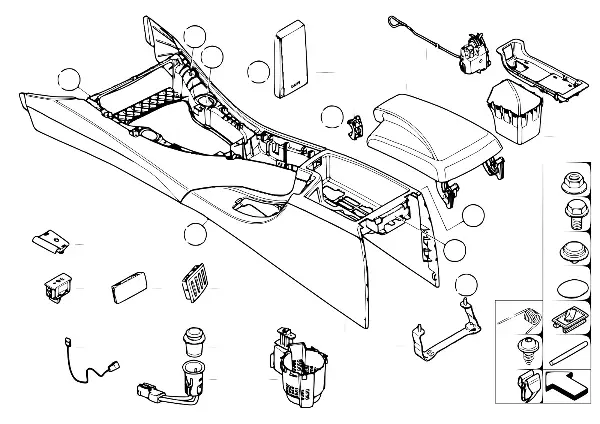 Porta-objectos consola central