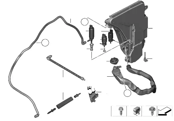 Depósito sistema lavagem vidros/faróis