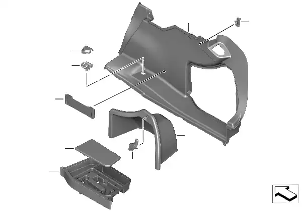 Revest. bagageira drt.