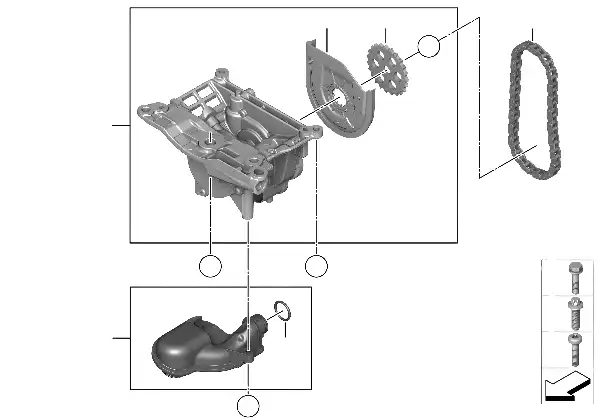 Sist. lubrific./bomba óleo c/ accionam.