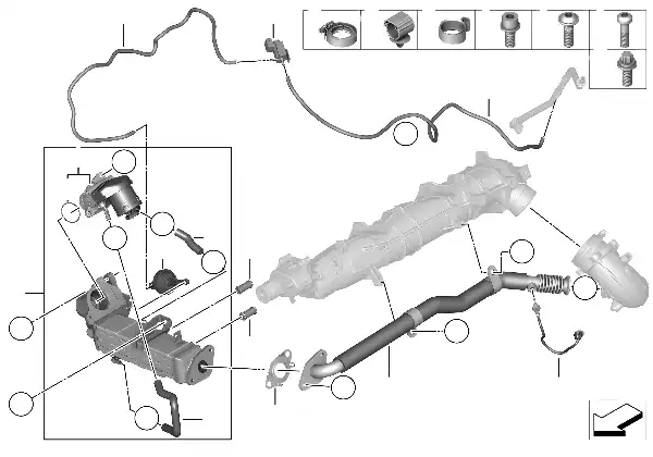 Radiador redução subst.pol.gases escape