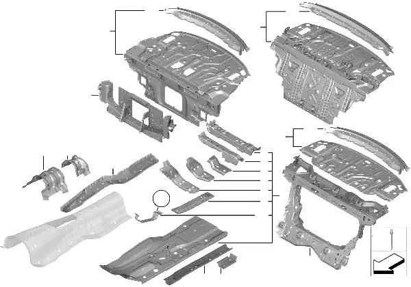 Parede de separ.bagageira/peças do fundo